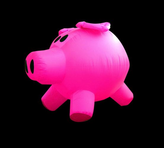 inflatable,pig,large,pink,