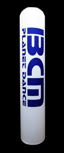 freestanding,tube,logo,branded,column