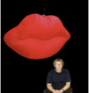 Hanging Basic Lips-Shaped Inflatable 152cm x 100cm/5ft x 3.3ft 