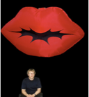 Hanging Detailed Lips-Shaped Inflatable 183cm x 122cm/6ft x 4ft Image ONE side