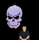 Hanging Skull-Shaped Inflatable 108cm x 152cm/3.5ft x 5ft  (Image ONE Side)