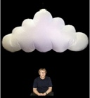 Hanging Cloud shaped inflatable 244cm/8ft x 122cm/4ft