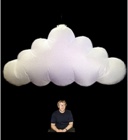 Hanging Cloud shaped inflatable 275cm/9ft x 136cm/4.5ft
