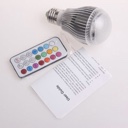 Colour changer led lamp with ES/E27 fitting & Infra red remote control (range 3-5m)