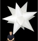 Hanging inflatable 12 pointed star 275cm /9ft diameter 